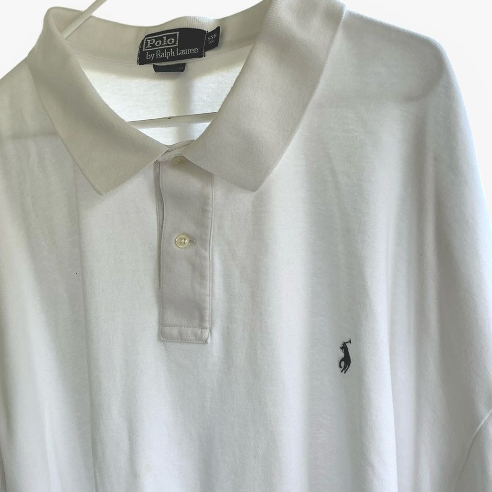 Polo Ralph Lauren Long Sleeve Polo Shirt Big and Tall White Rugby